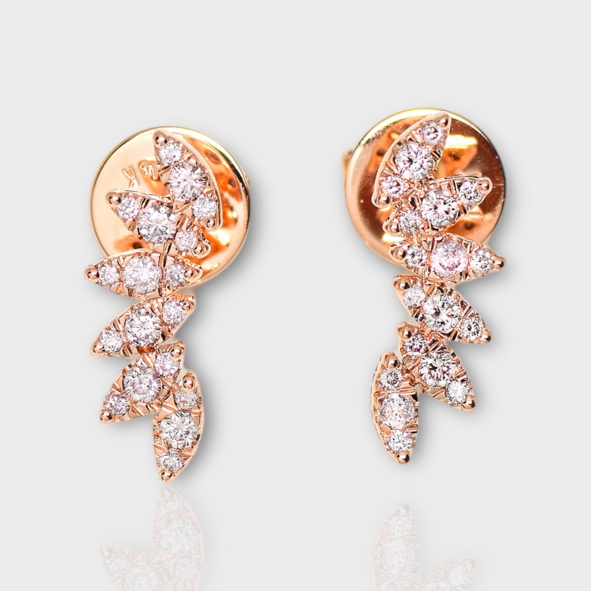 *IGI 14K 0.33 ct Natural Pink Diamonds Art Deco Design Stud Earrings*

This band features a stunning design with an art deco crafted from 14K rose gold. It is set with natural pink diamonds weighing 0.33 carats.

These earrings feature colorful