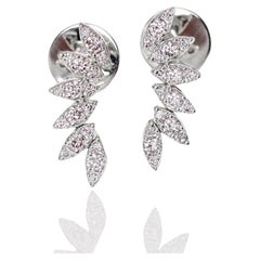 Boucles d'oreilles IGI 14K 0.33 ct Natural Pink Diamond Art Deco Design