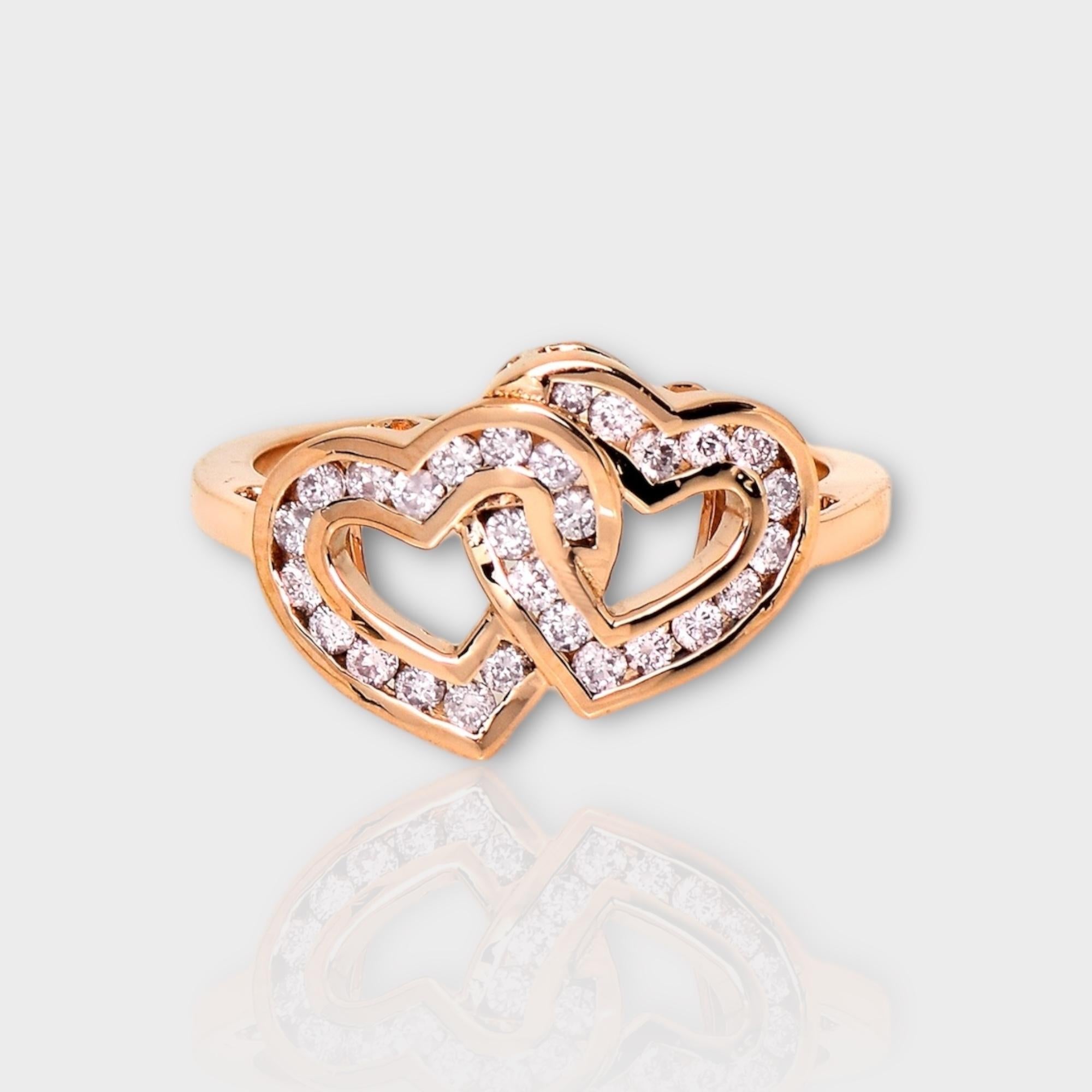 *IGI 14K 0.40 ct Natural Pink Diamonds Cross Heart Design  Antique Art Deco Ring*

This band features a stunning design with a cross heart crafted from 14K pink gold. It is set with natural pink diamonds weighing 0.40 carats.

This ring features
