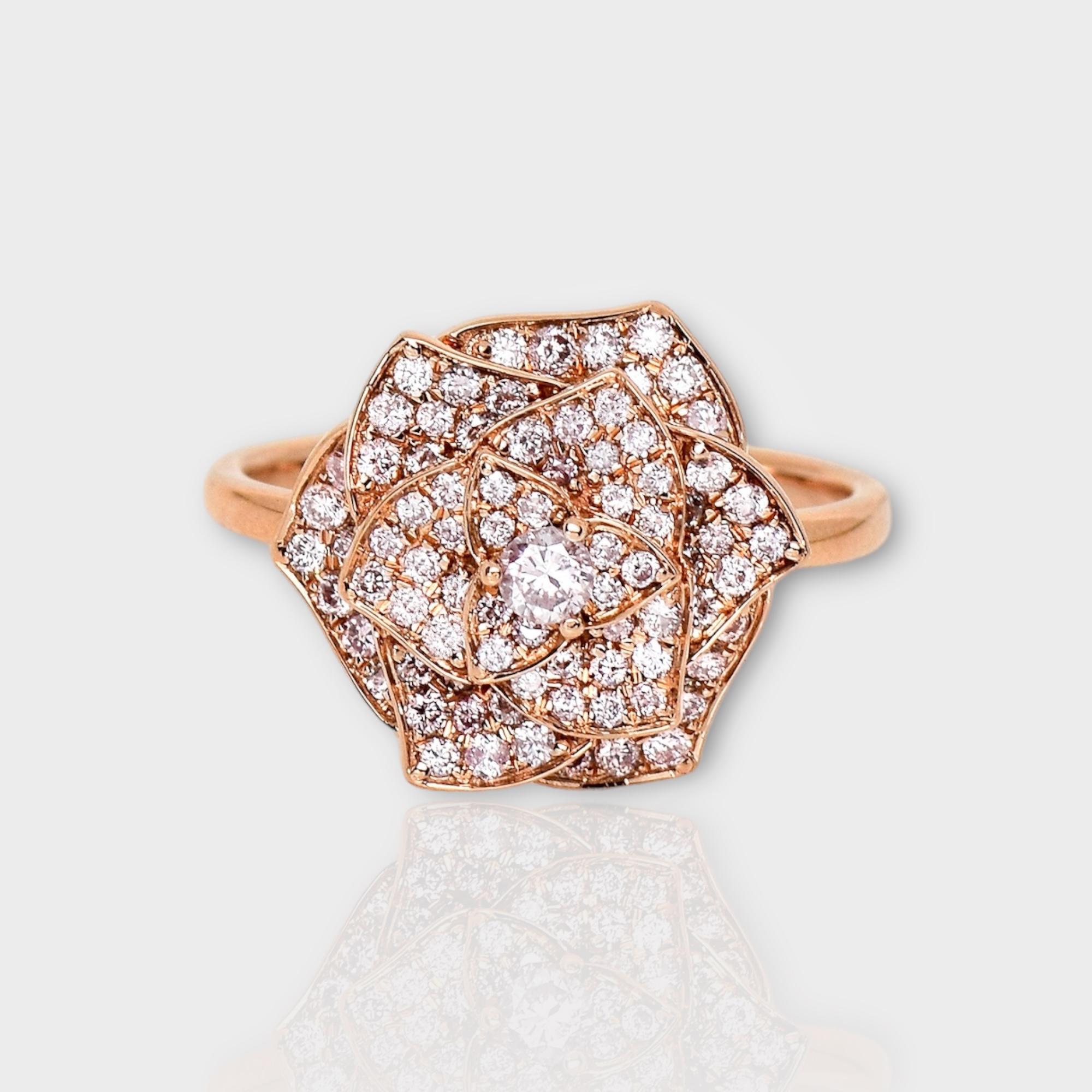*IGI 14K 0.60 ct Natural Pink Diamonds Rose Design  Antique Art Deco Ring*

This band features a stunning design with a rose crafted from 14K rose gold. It is set with natural pink diamonds weighing 0.60 carats.

This necklace features colorful