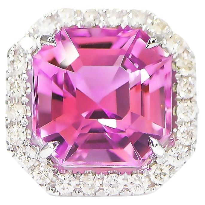 *NRP*IGI 14K 8.15 ct Kunzite&Diamond Antique Art Deco Engagement Ring