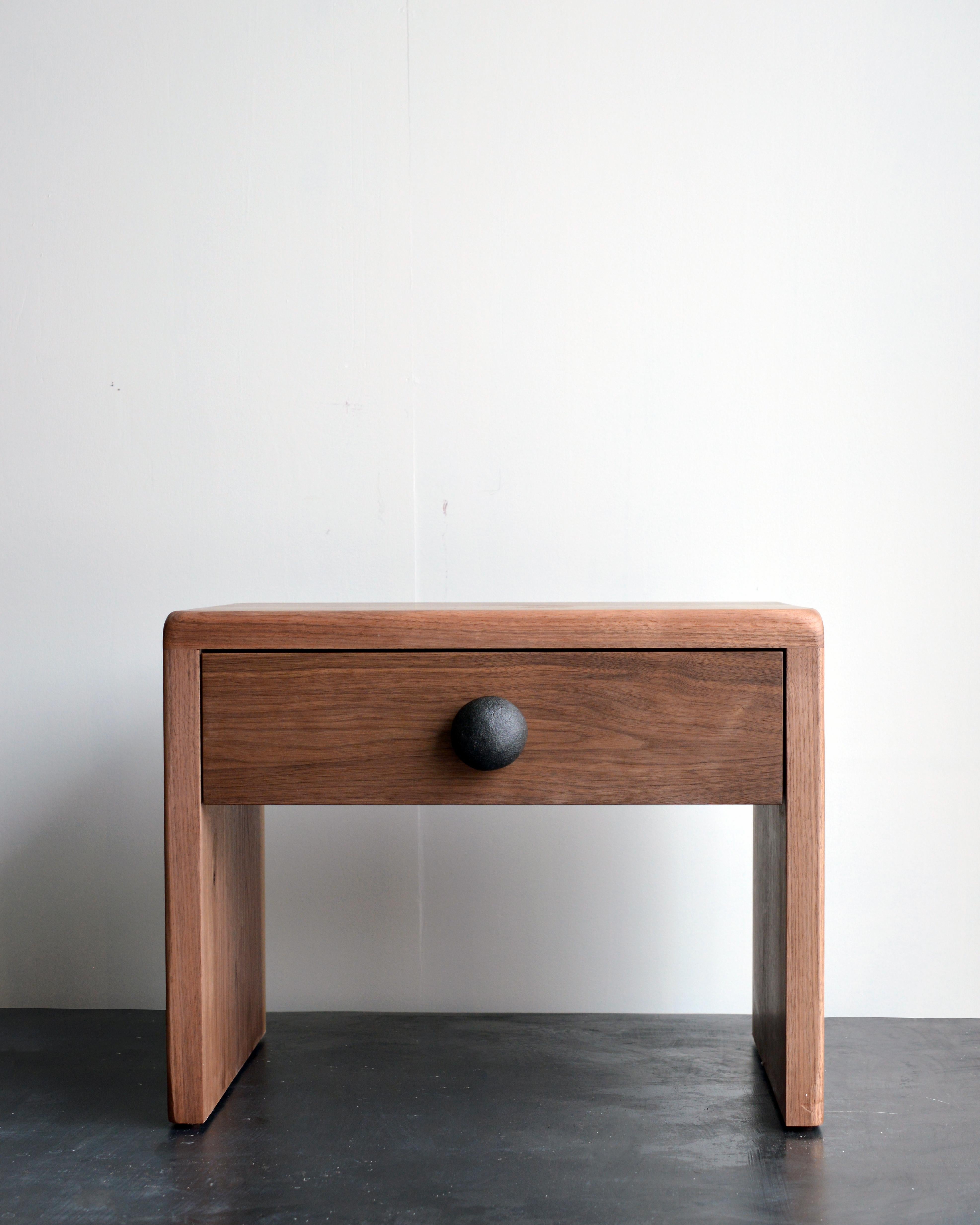 American Solid Walnut Nightstand With Dovetail Joinery by Mike Serra For Sale