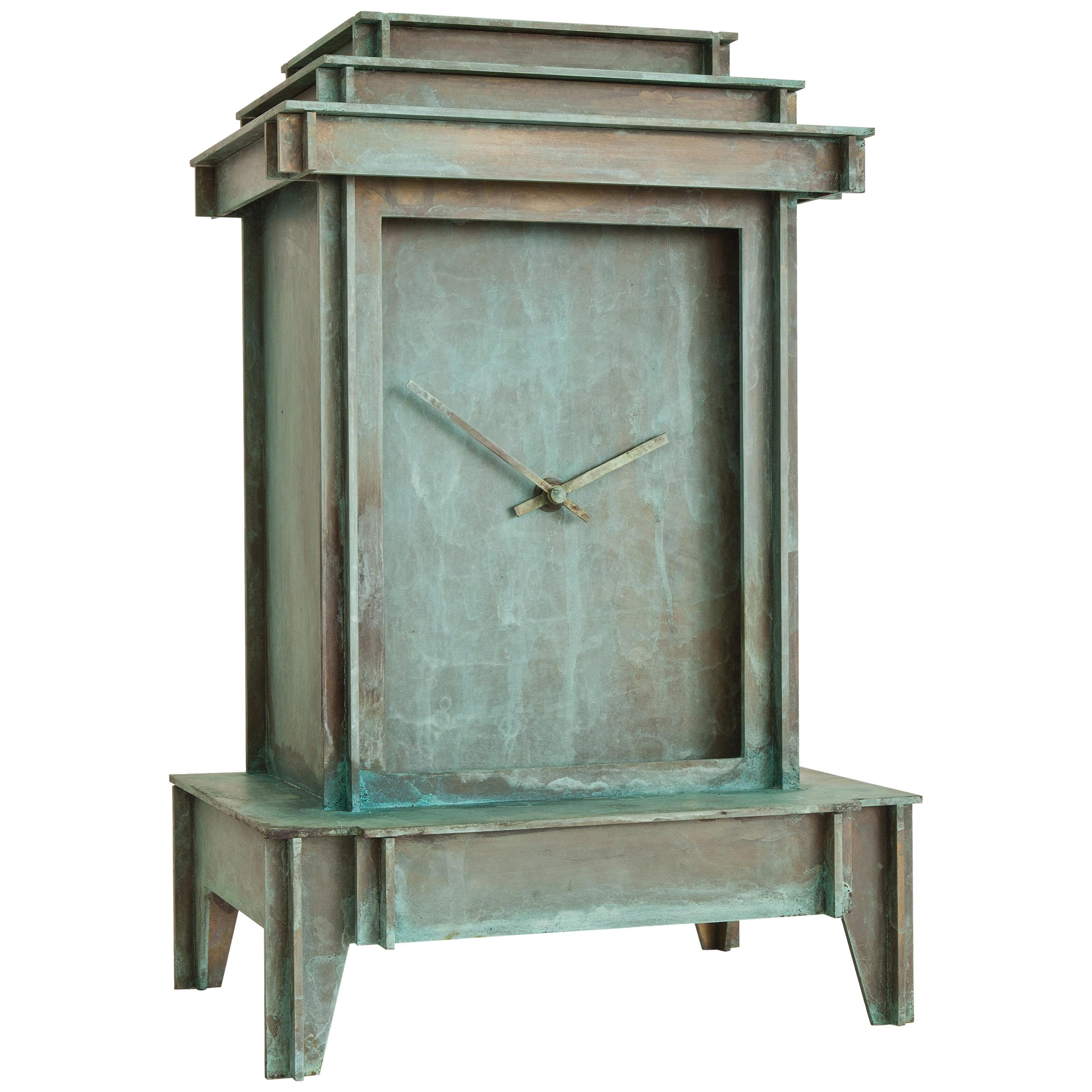 NSNG One More Time Clock Patinated Brass