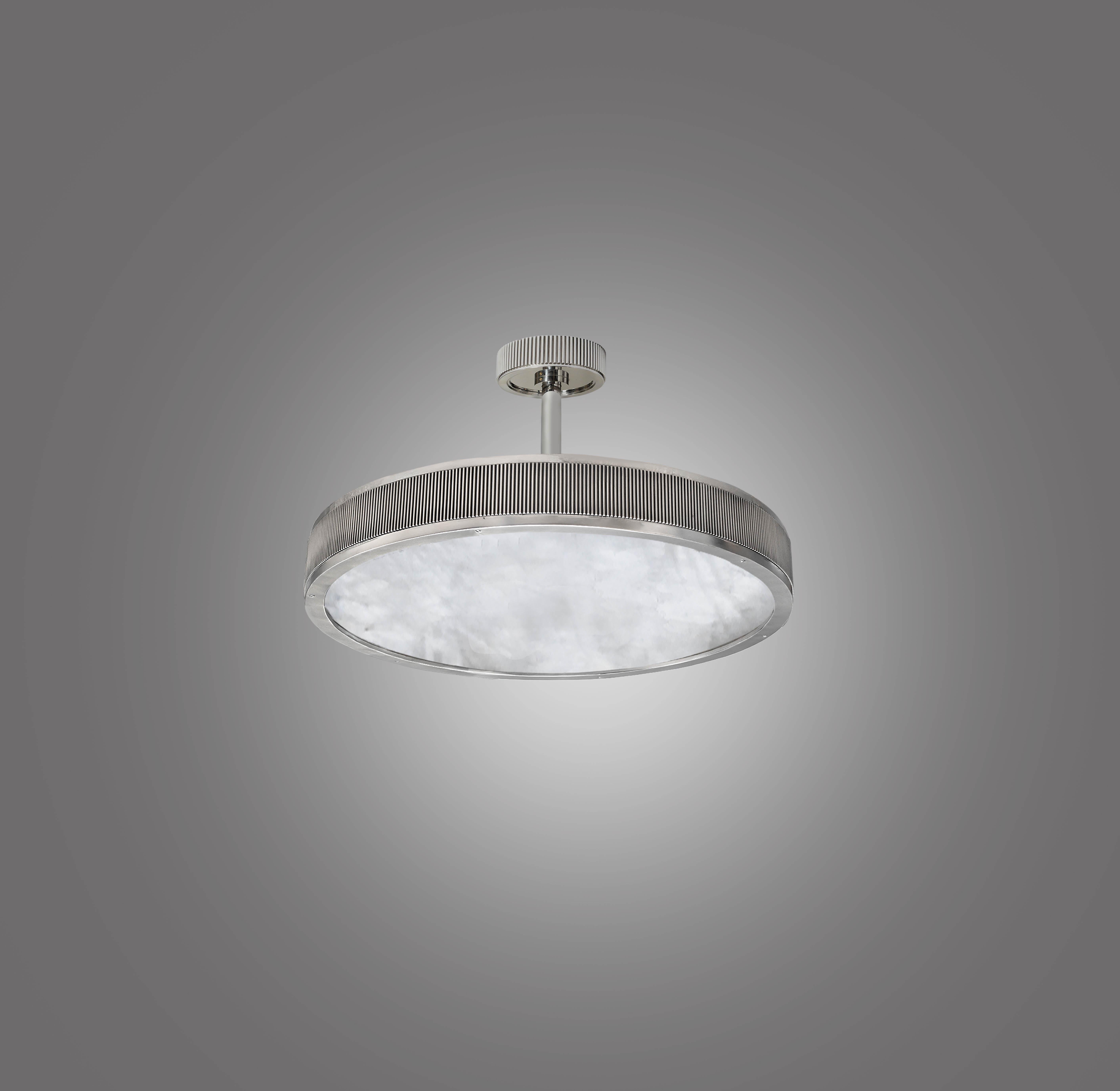 NSR28  Rock Crystal Semi Flush Mount by Phoenix In Excellent Condition For Sale In New York, NY