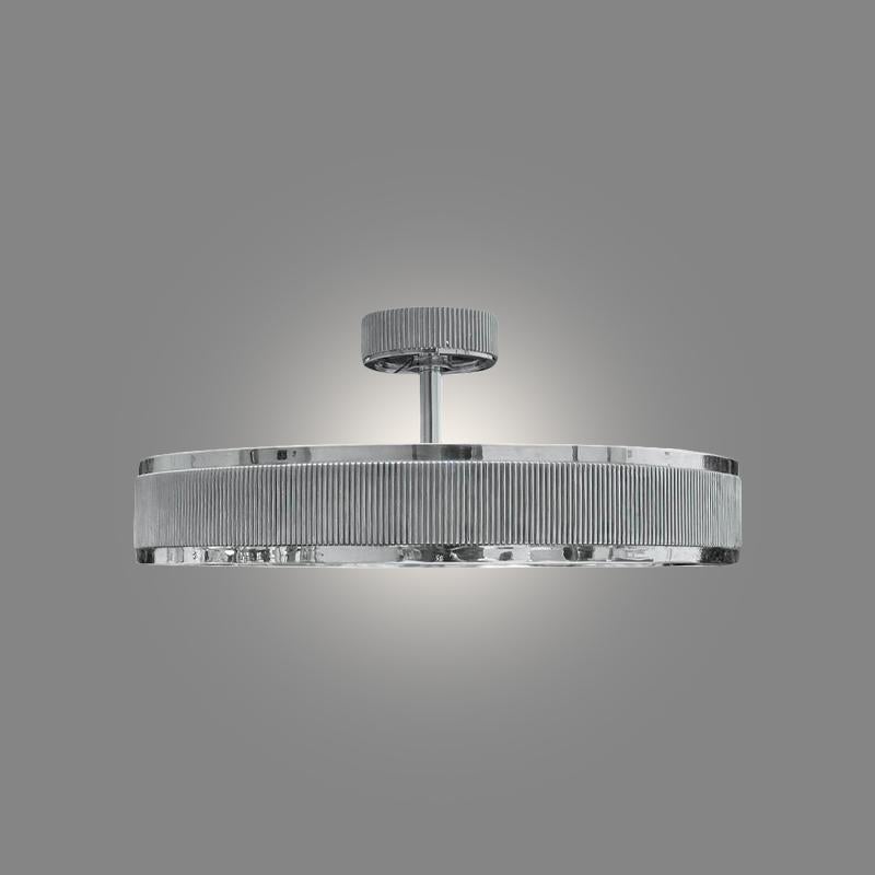 NSR18 Rock Crystal Semi Flush Mount by Phoenix For Sale 2