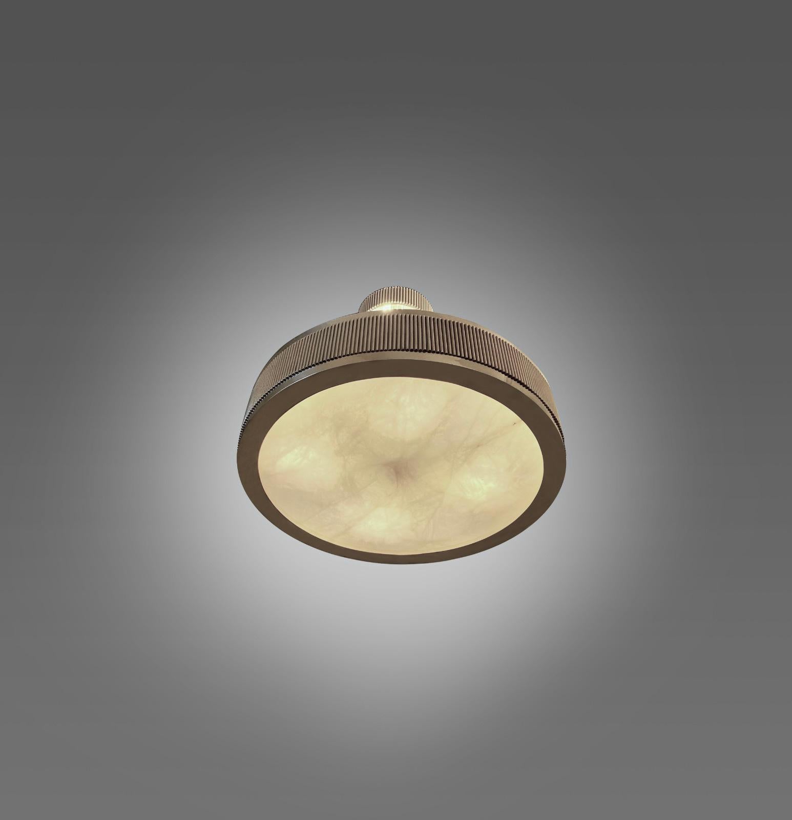XXIe siècle et contemporain NSR30  Rock Crystal Semi Flush Mount by Phoenix en vente