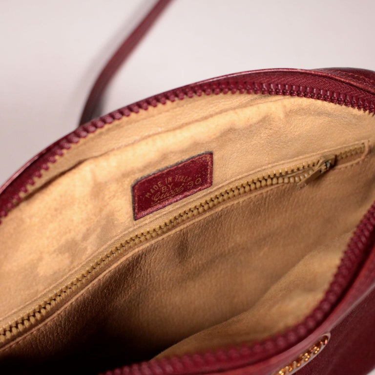 Vintage Gucci Burgundy Purse, 1980s In Fair Condition In Milano, IT