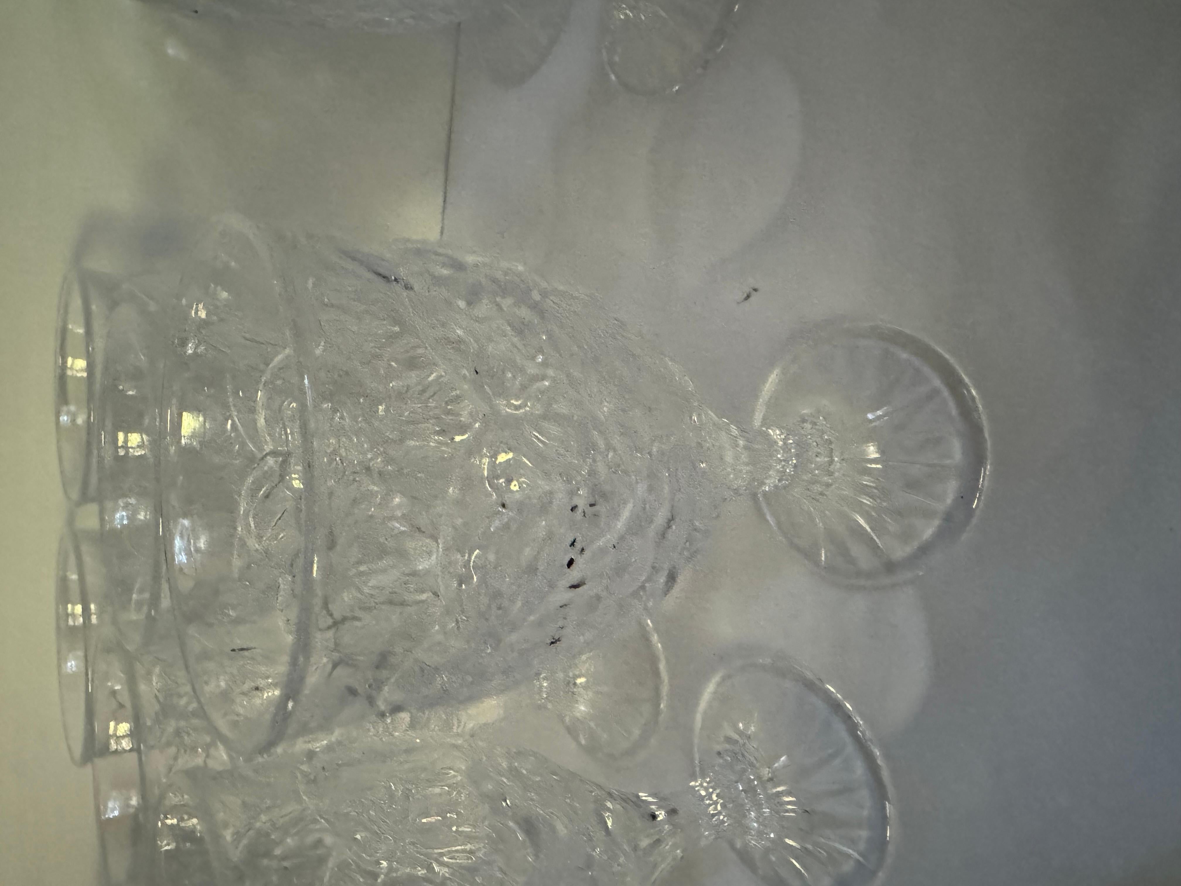 Bicchieri da tè e da vino Noritake Clear Arbor d'epoca - Bicchieri di cristallo in vendita 4