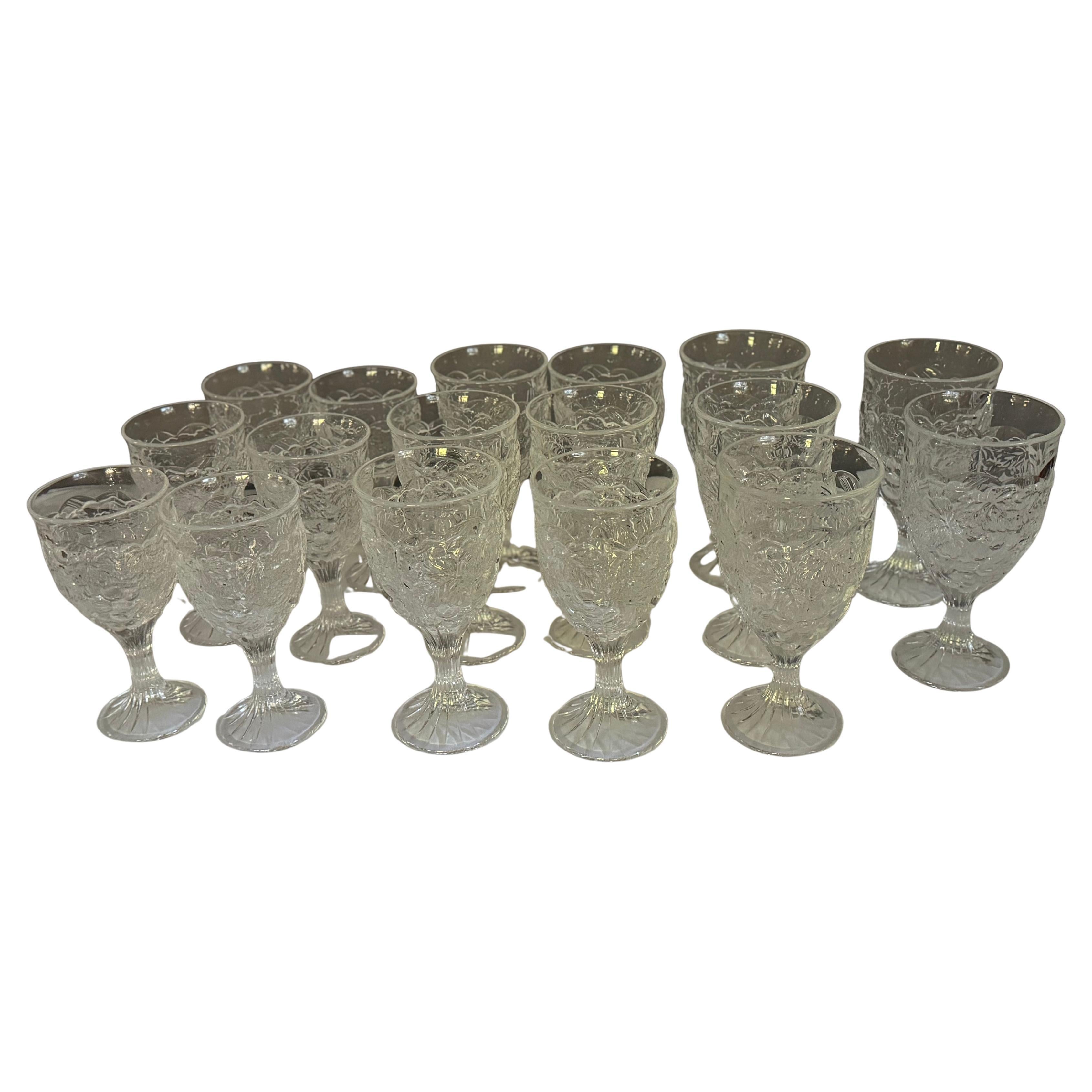 Copas de vino y té Vintage Noritake Clear Arbor-Copas de cristal