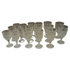 Copas de vino y té Vintage Noritake Clear Arbor-Copas de cristal