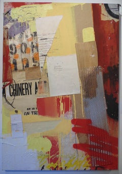 Number 2 di NTEL, graffiti, street art, astratto, testo, rosso, gocce gialle, metallo
