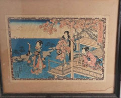 ntique Woodblock Print Ukiyo-e Kunisada UTAGAWA (1786-1865) - "Utagawa Kunisada