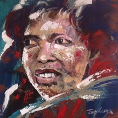 La beauté africaine, peinture sur toile