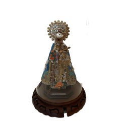 "Ntra Sra de los Desamparados" Coated with 18 Kt Gold / Precious Stones