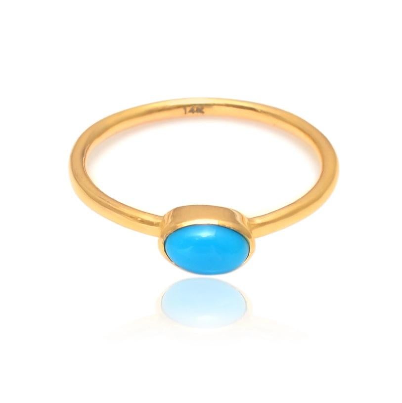 Anillo Turquesa Ntural Oro 18K en Nuevo estado para la venta en jaipur, IN