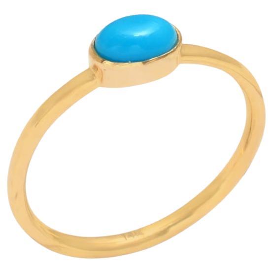Anillo Turquesa Ntural Oro 18K en venta