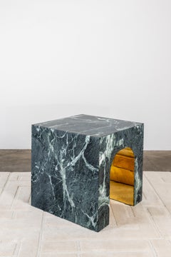 NU - Hand made Coffeetable in Marble and Brass