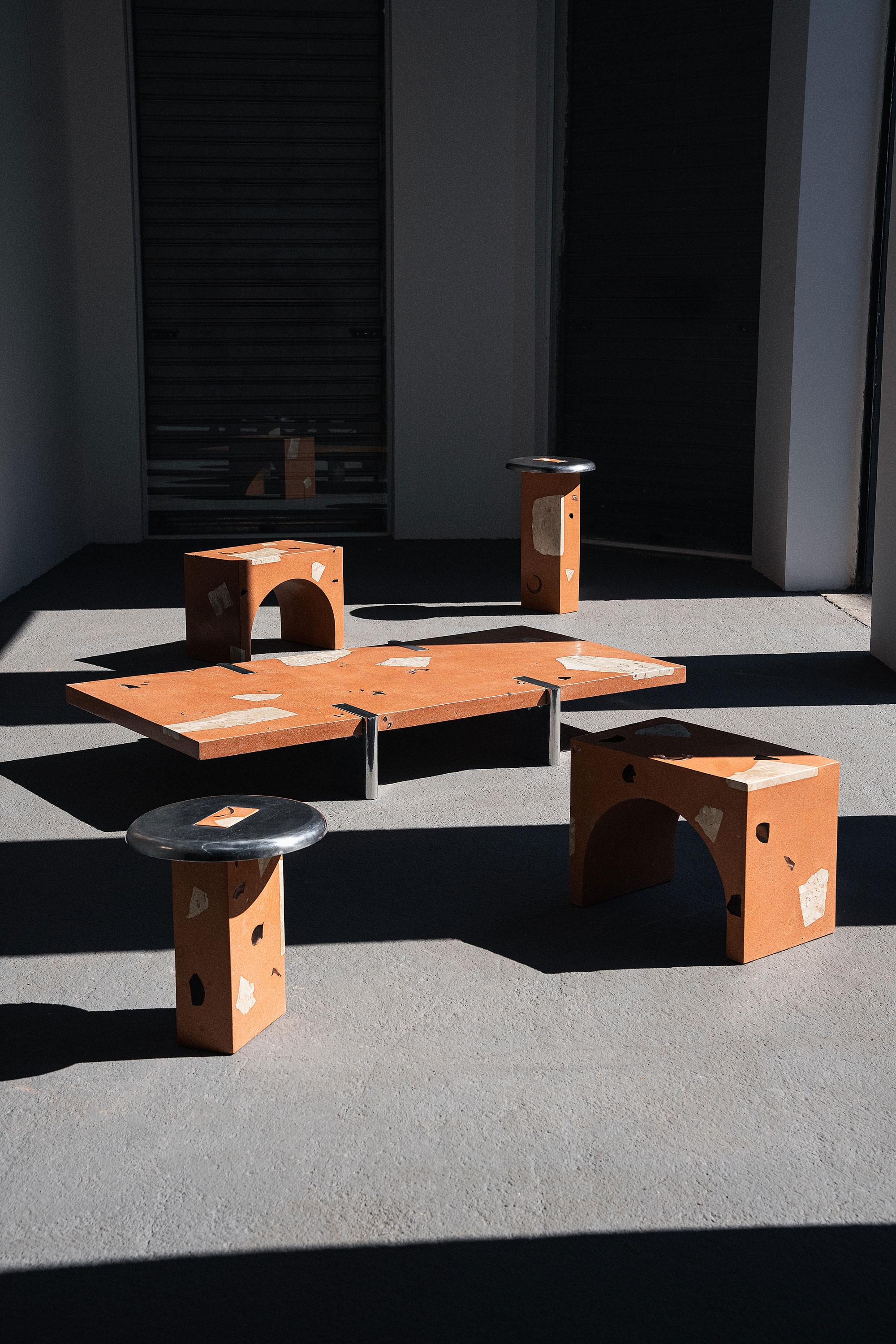 Aluminium NU Tall Side Table en vente