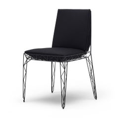 21st Century Modern Ultralight Chair With Steel Wire Frame and Fabric Cushions