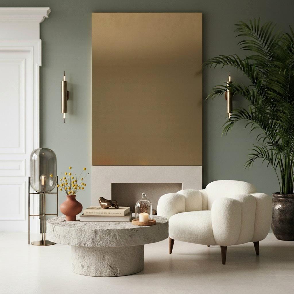 Nuage Bleu Fauteuil - Bouclé Azul Celadón , Patas Roble Gris by Sidani Design en venta 5