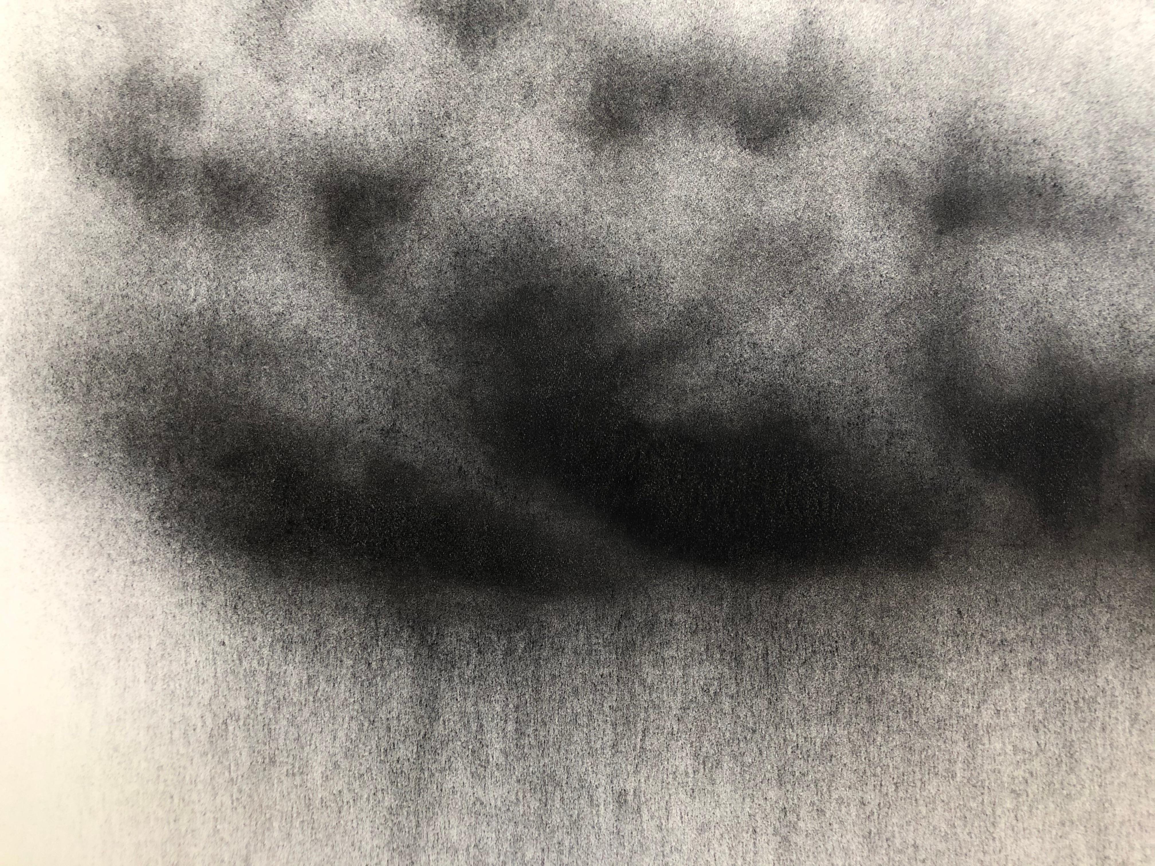 how to draw clouds with charcoal