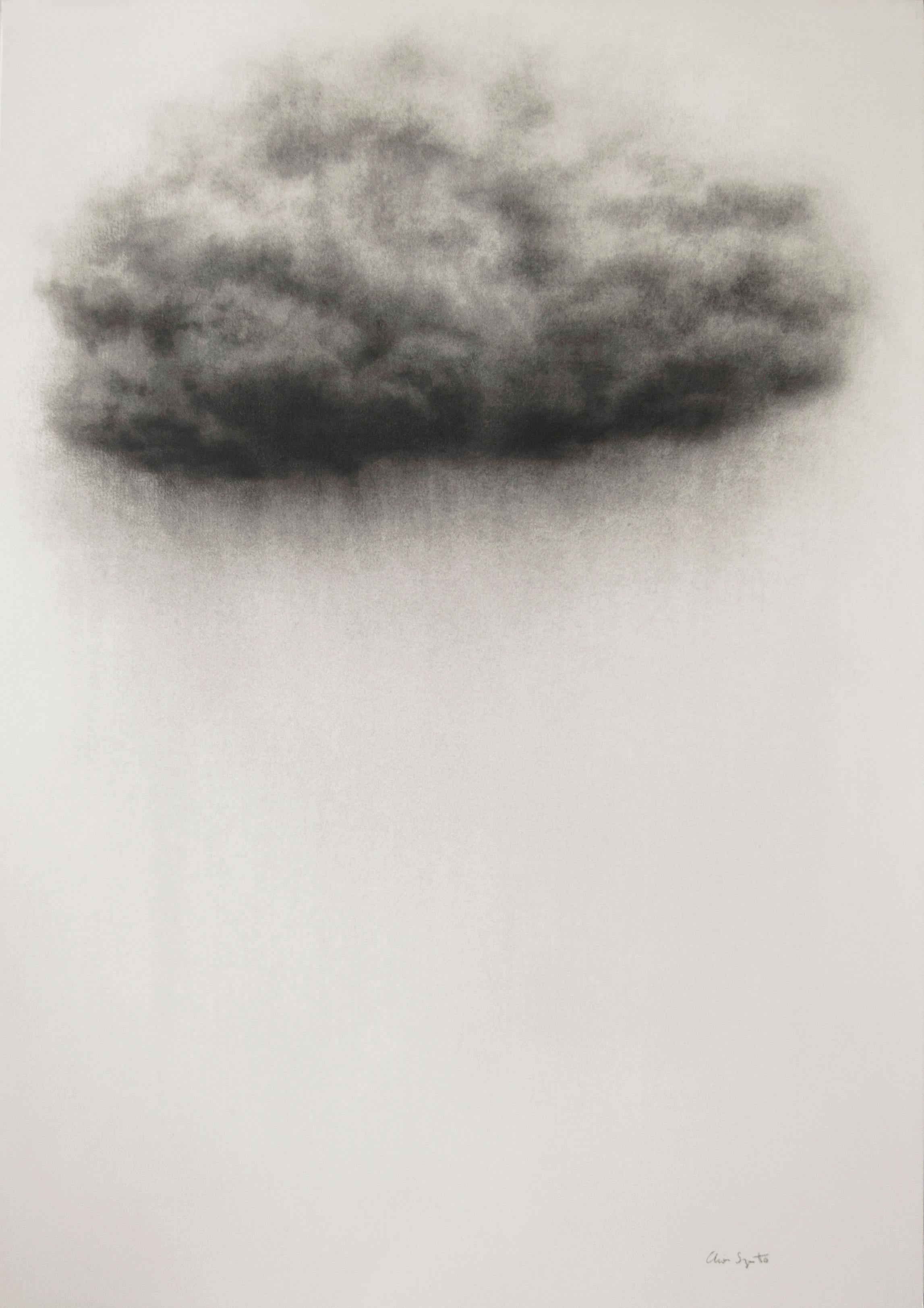 French Nuage, Cloud, Charcoal on Paper, Contemporary Drawing, Clio Szeto