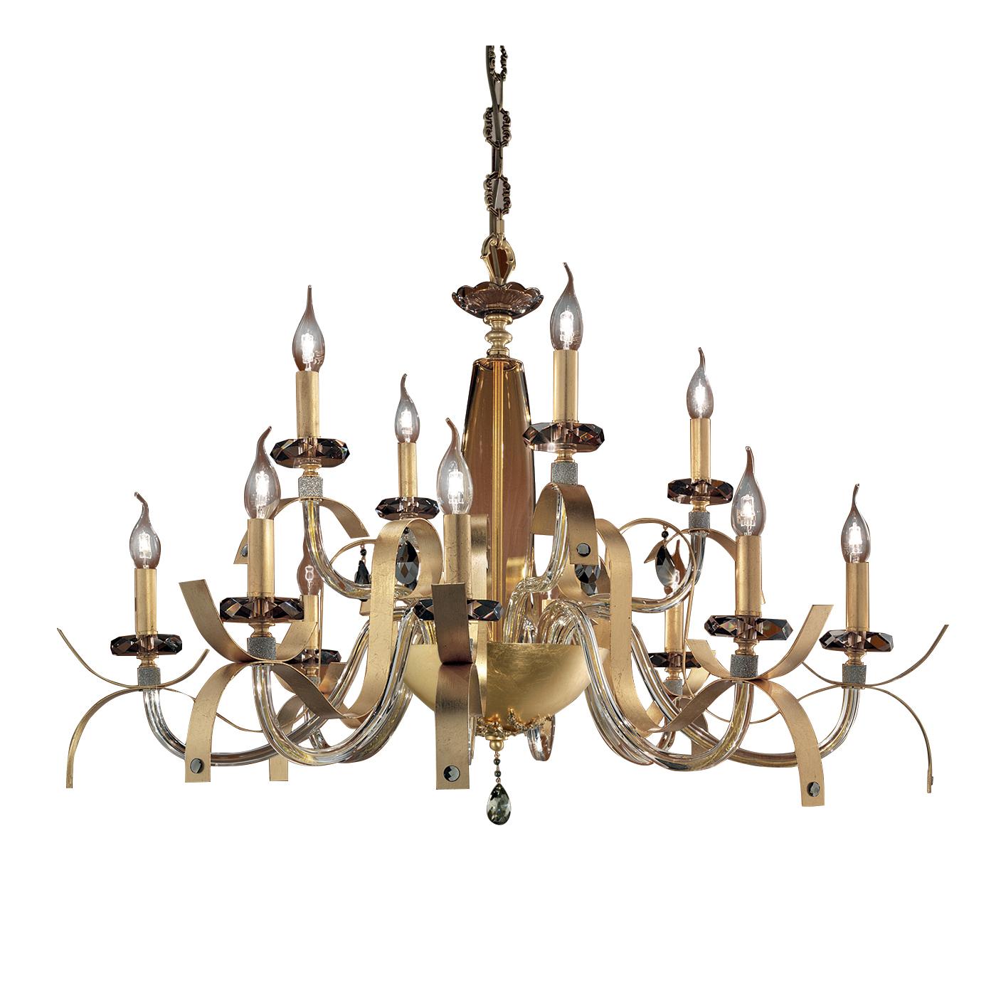 Nuage Gold Chandelier 12 Lights In New Condition For Sale In Milan, IT