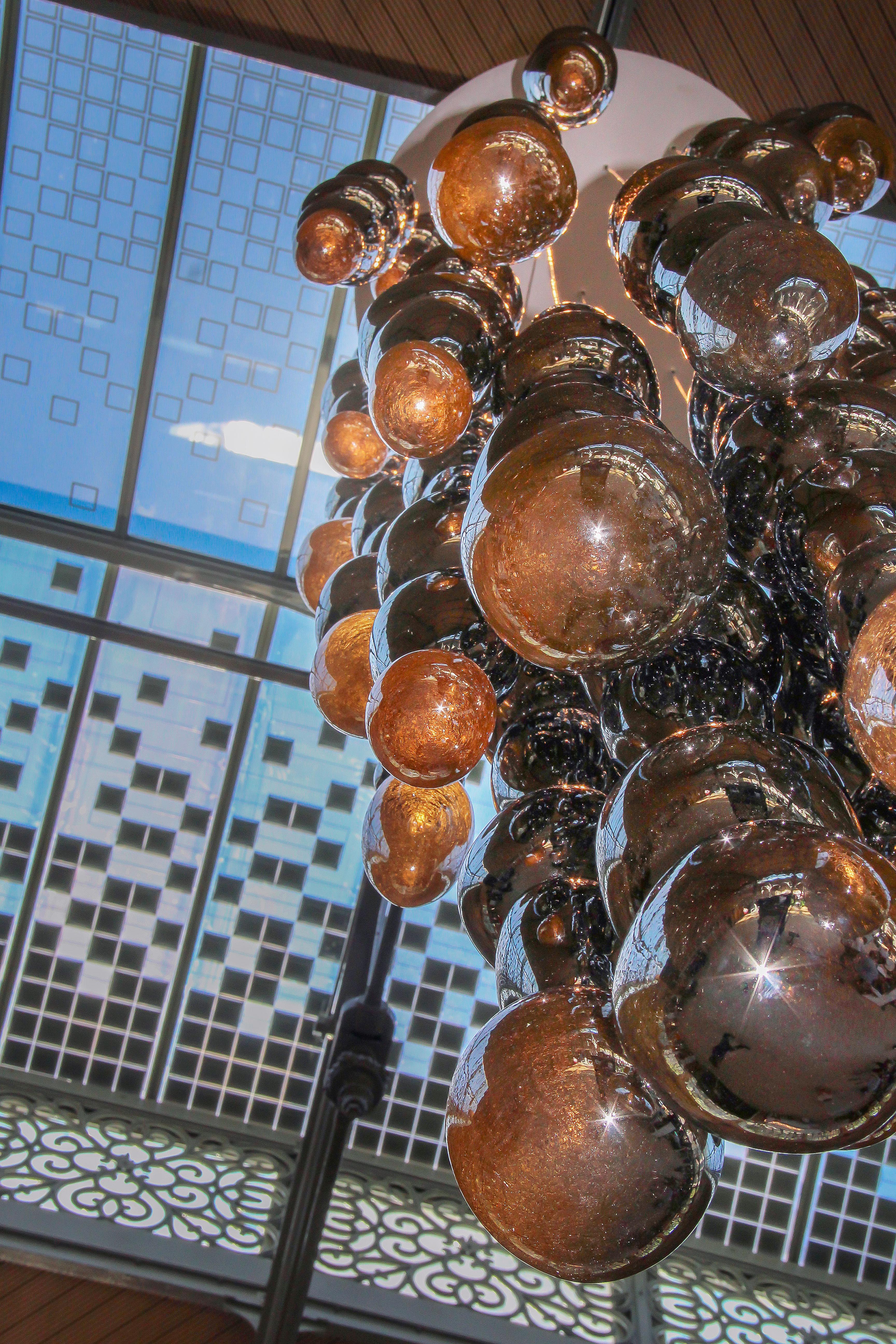 Nuage Mouth-Blown Glass Pendant Light en venta 3