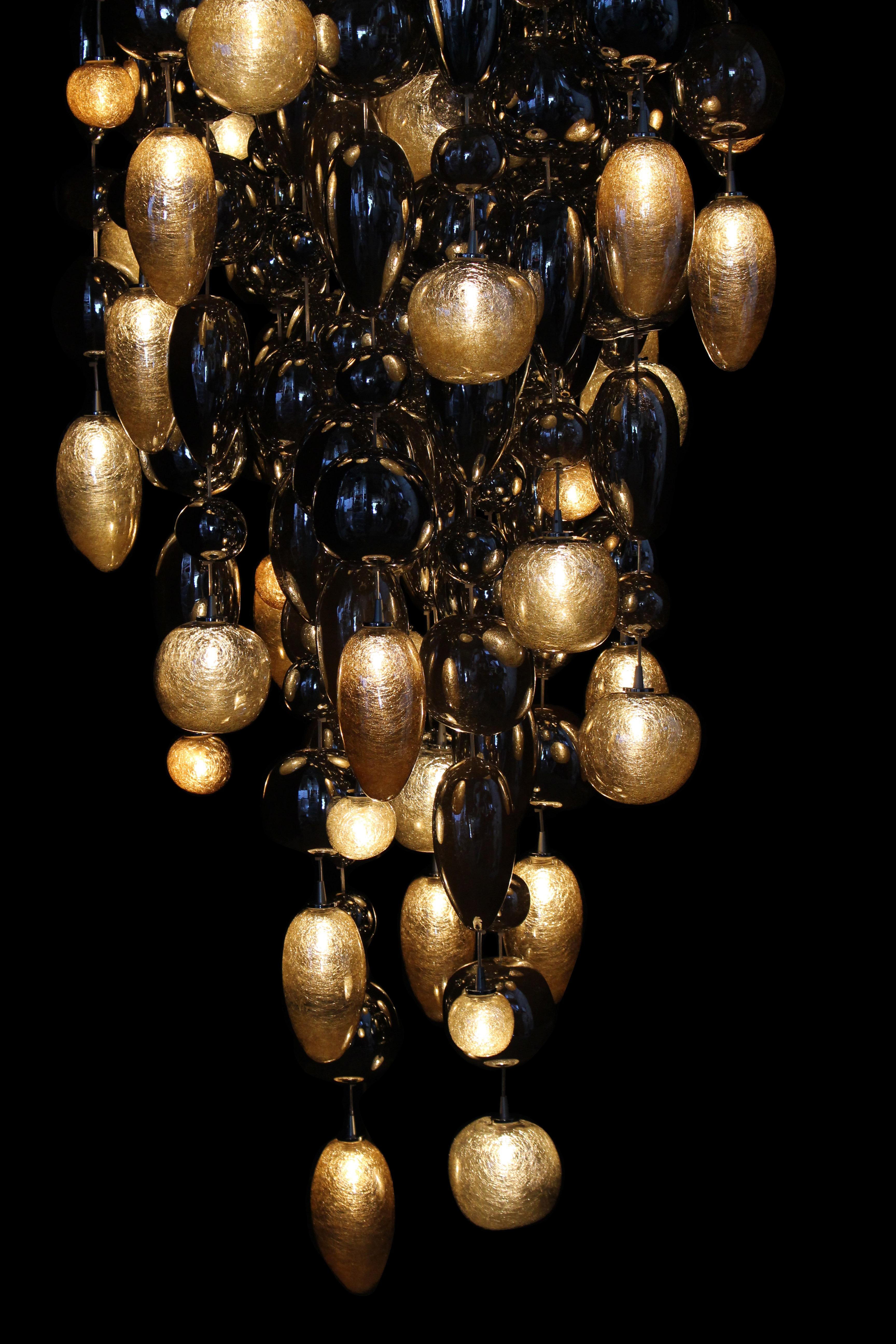 Nuage Mouth-Blown Glass Pendant Light en venta 5