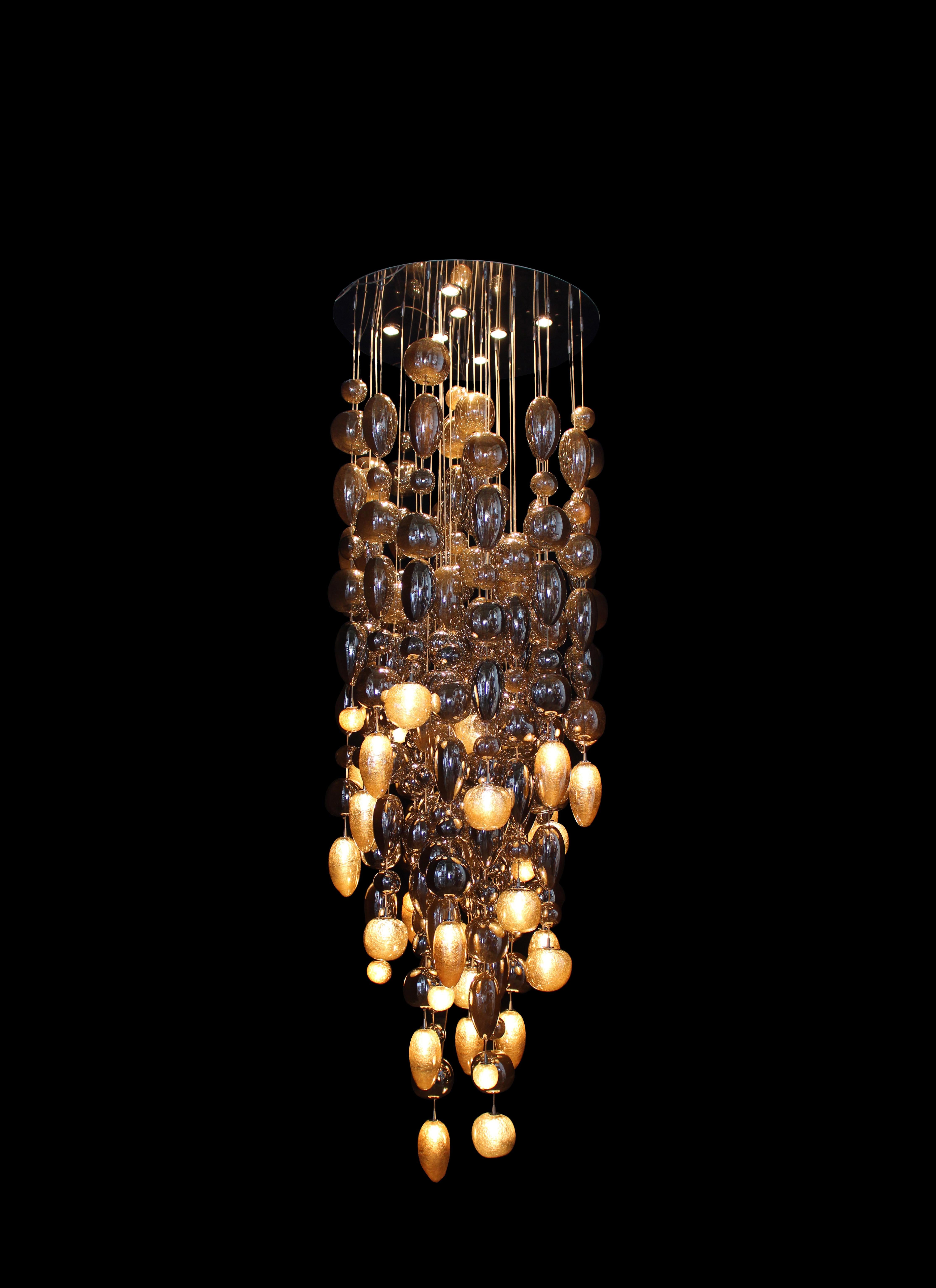 Nuage Mouth-Blown Glass Pendant Light Hecho a mano en venta