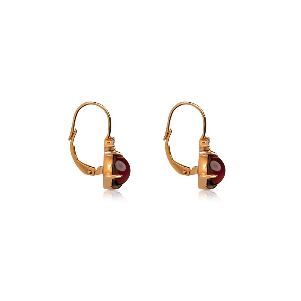 Art nouveau Zorab Creation Boucles d'oreilles nuances en tourmaline rose fraise de 5,10 carats en vente