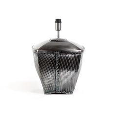 NUANZA. Table Lamp in Graphite, Contemporary Art Deco Design Handmade