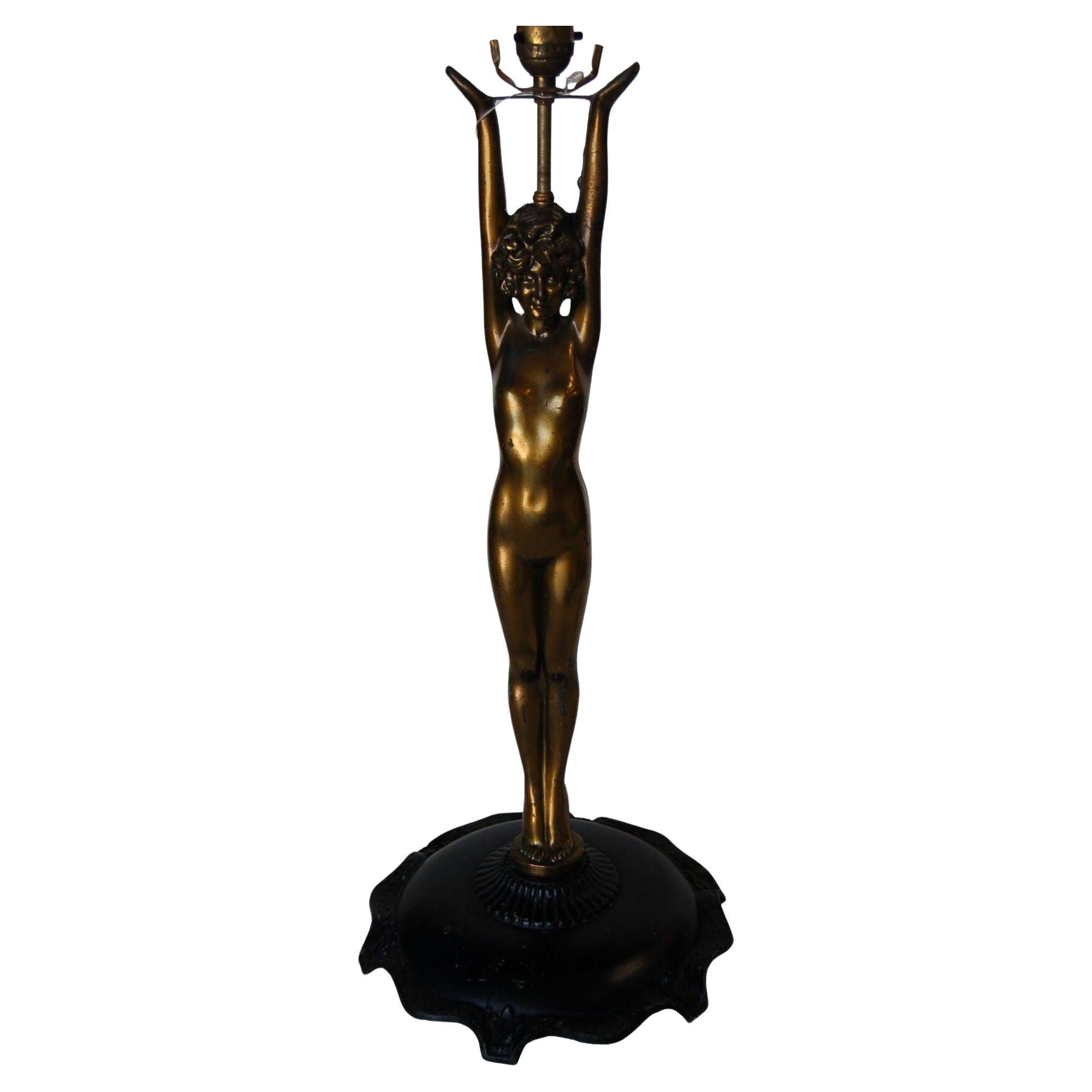 Nuart Bronze - Lampe de table d'appoint en forme de femme nue sur pied