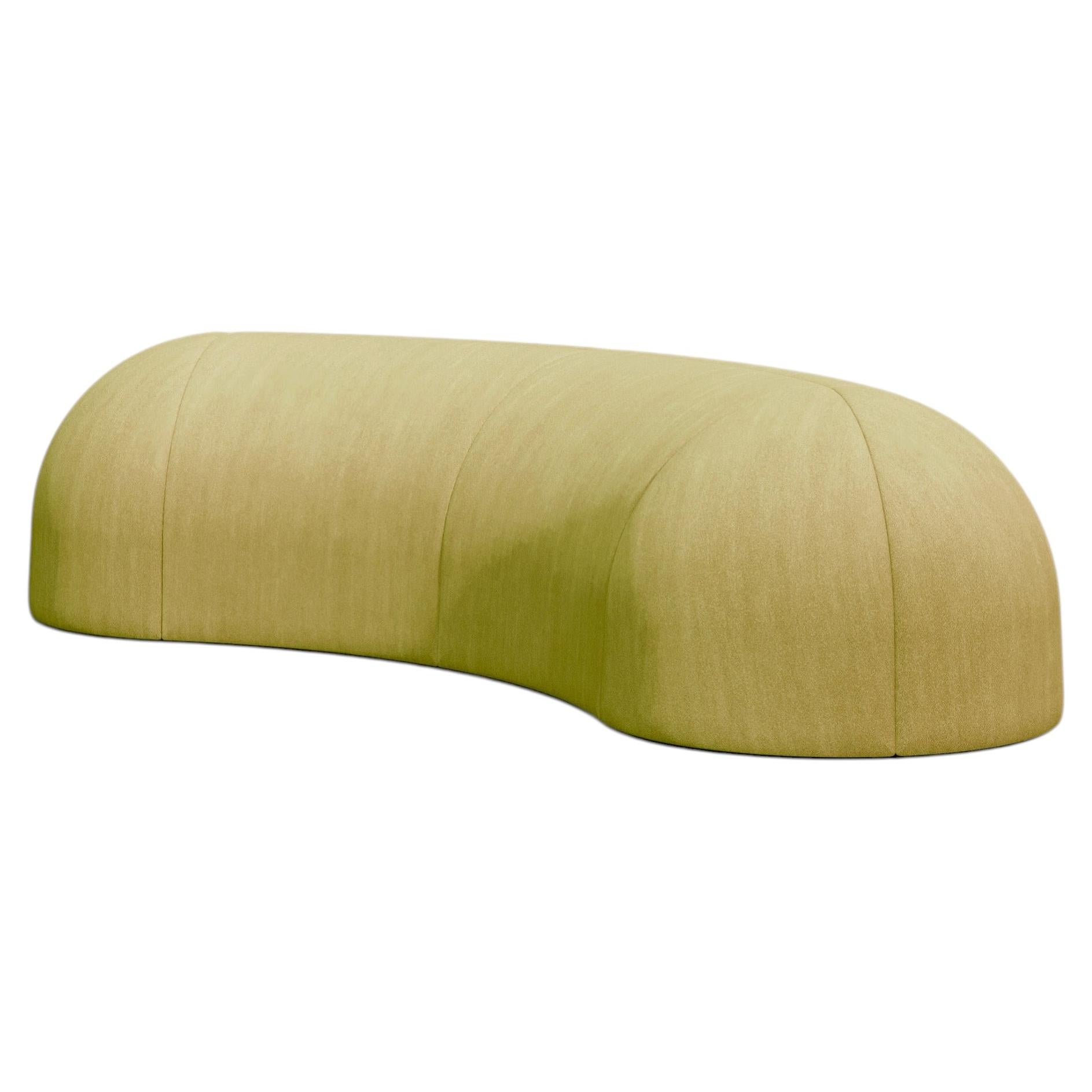 Nuba Skulpturale Gelbe Bank, Zeitgenössisches Design, Made in Italy im Angebot