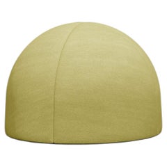 Nuba Yellow Sculptural Pouf, Handcrafted, Italian Design