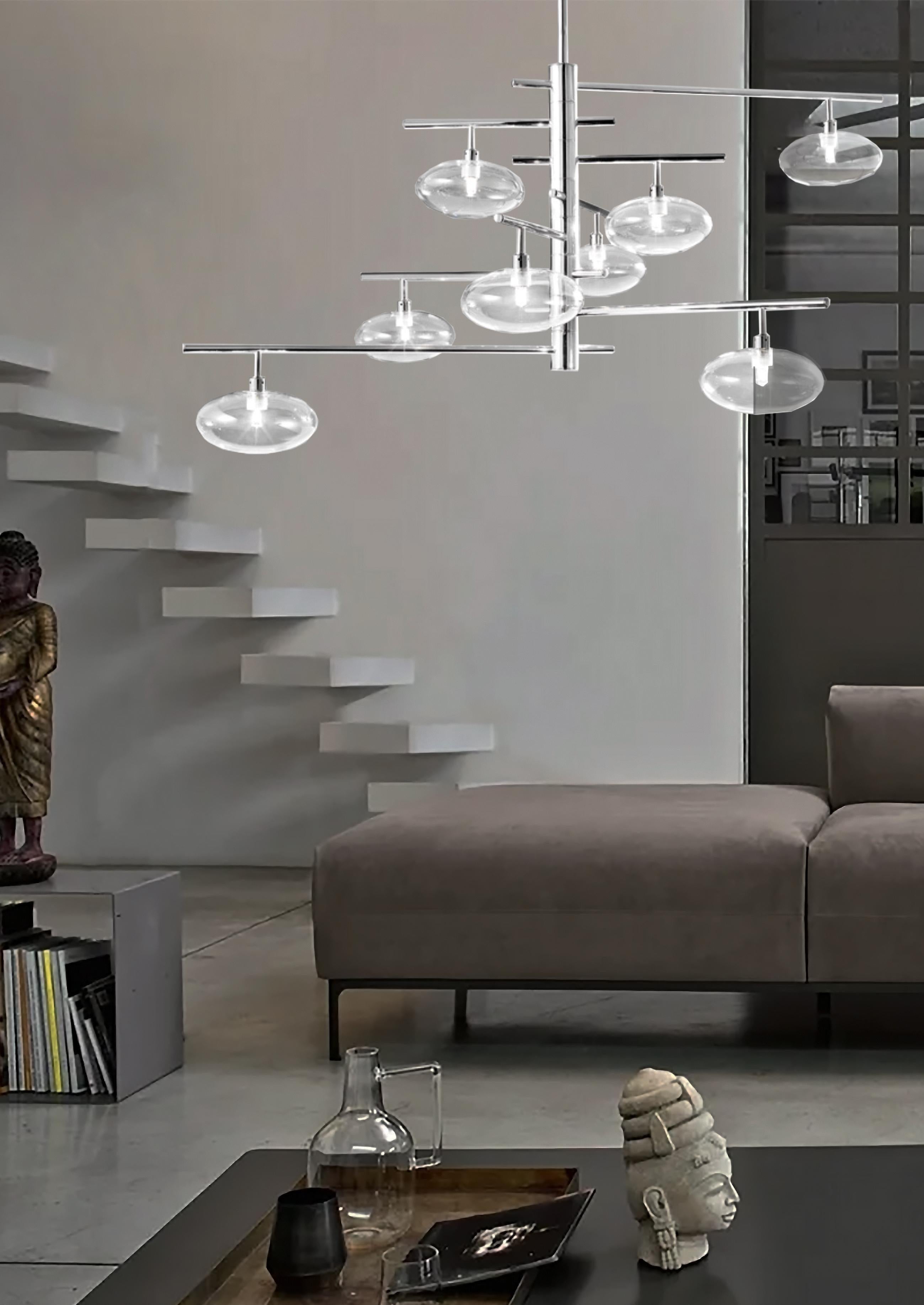 Mid-Century moderno Lampadario Nube di Fabio LTD in vendita