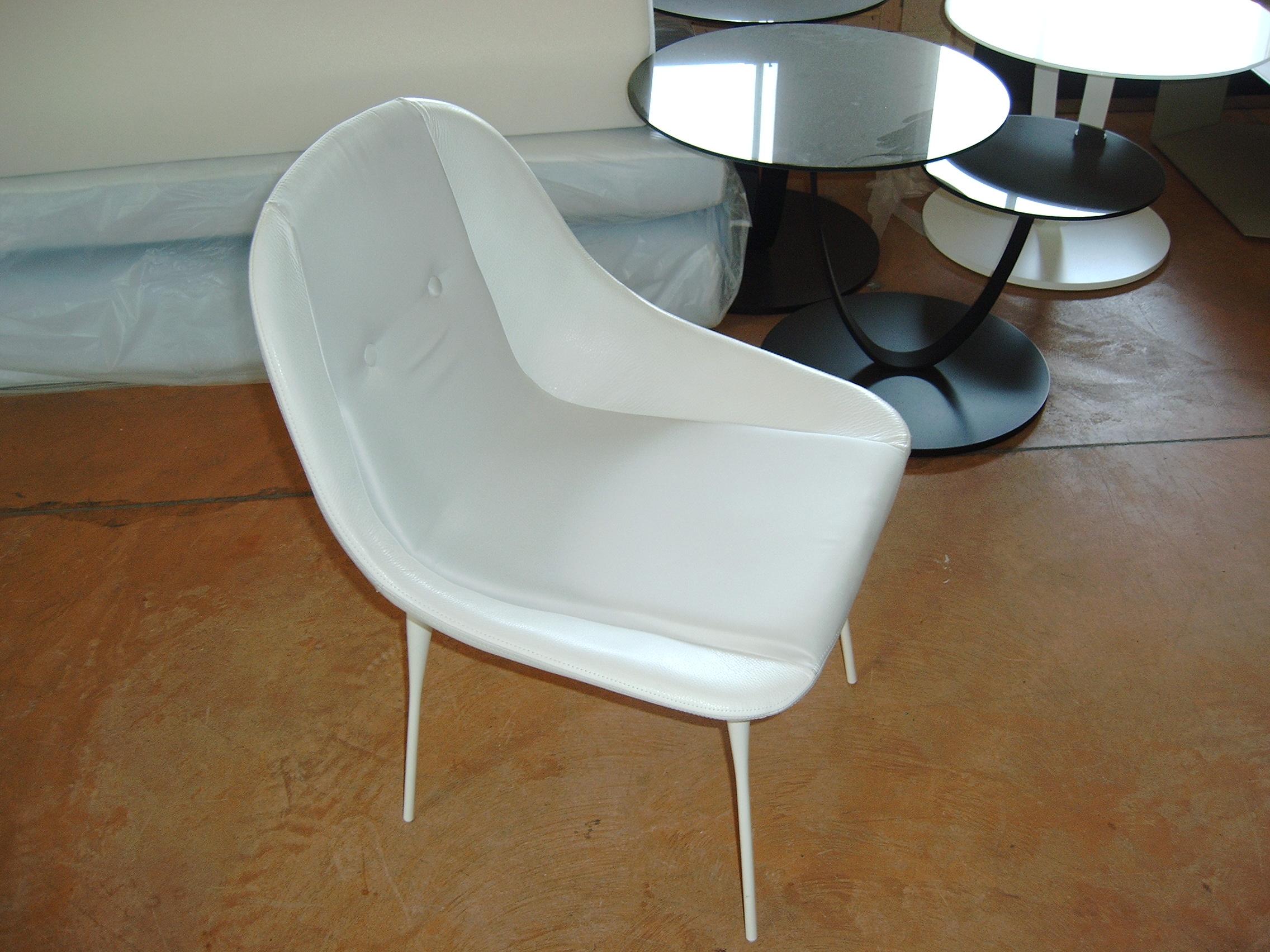 Italian Nube Italia Fency Dinig Chair in White by Marco Corti For Sale
