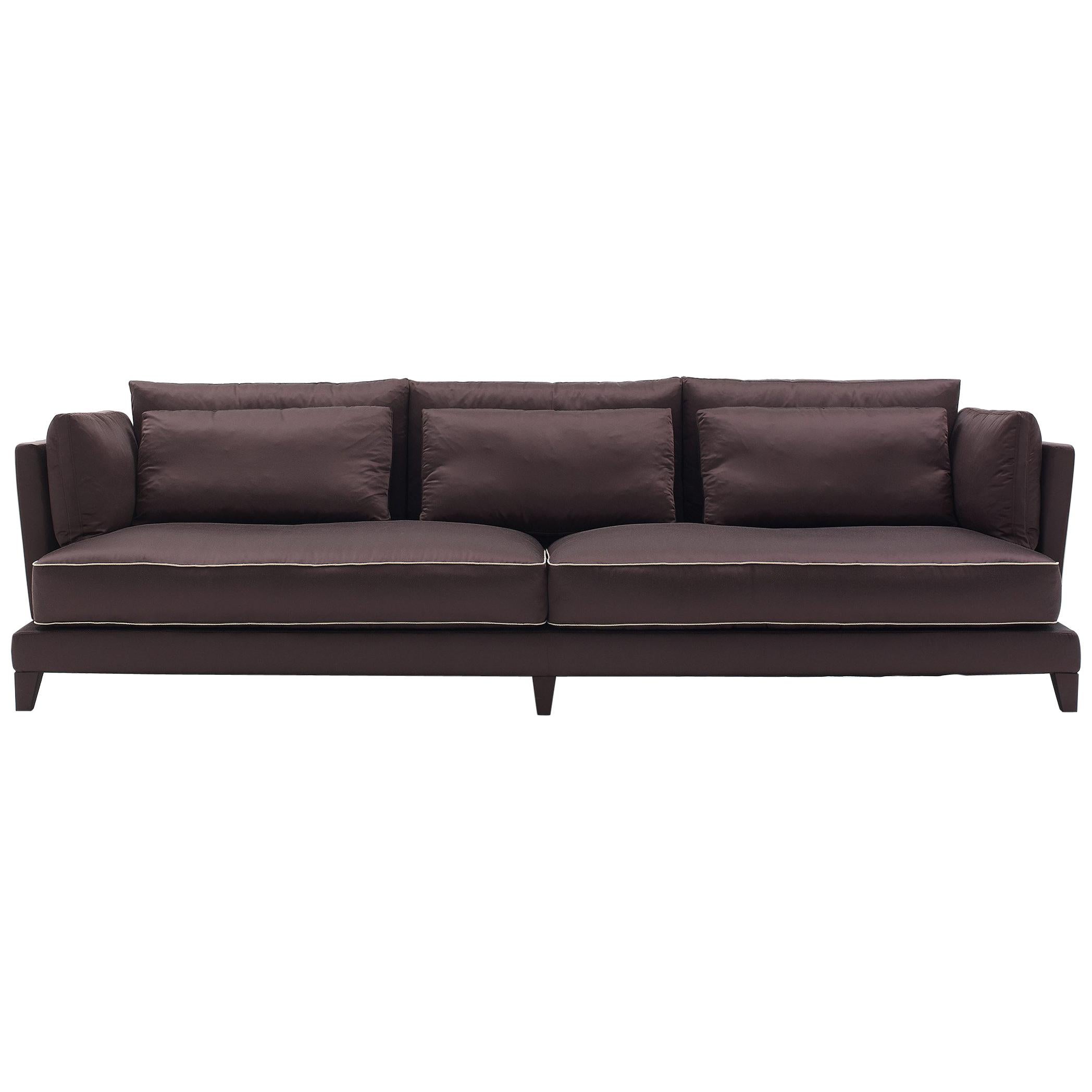 Nube Italia Harbour Sofa in Chocolate Upholstery by Marco Corti For Sale