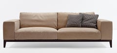 Nube Italia Herry Sofa in Tan Leather by Carlo Colombo