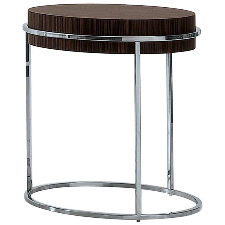 Nube Italia Link A Tall Side Table in Lacquered Brown by Ricardo Bello Dias For Sale