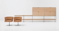 Nube Italia Link Doppelregale aus natürlichem taupefarbenem Holz von Kemistry of Style