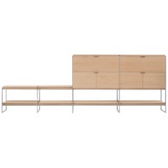 Nube Italia Link Doppelregale aus natürlichem taupefarbenem Holz von Kemistry of Style