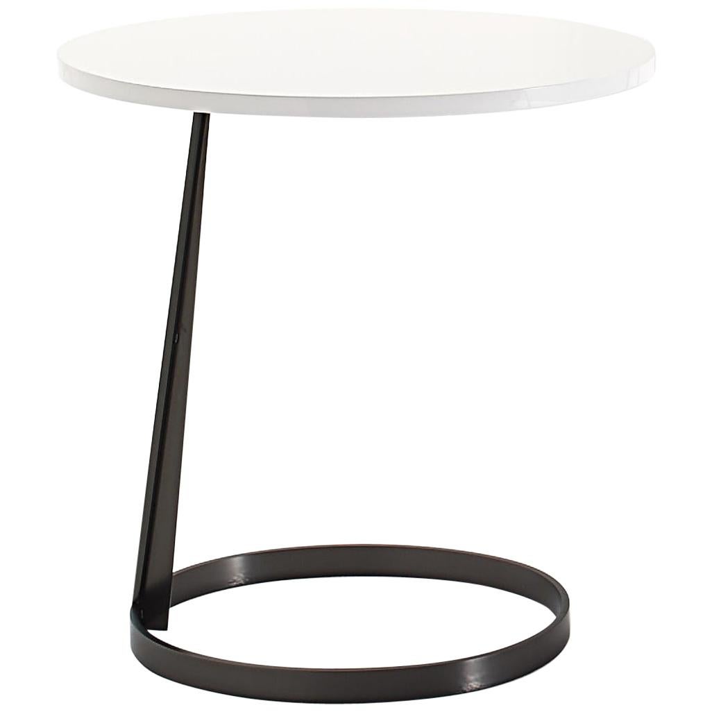 Nube Italia Rise Table in White Lacquered Wood by Marco Corti For Sale