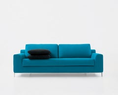 Nube Italia Sleep Sofa in Blue Fabric by Kemistry of Style