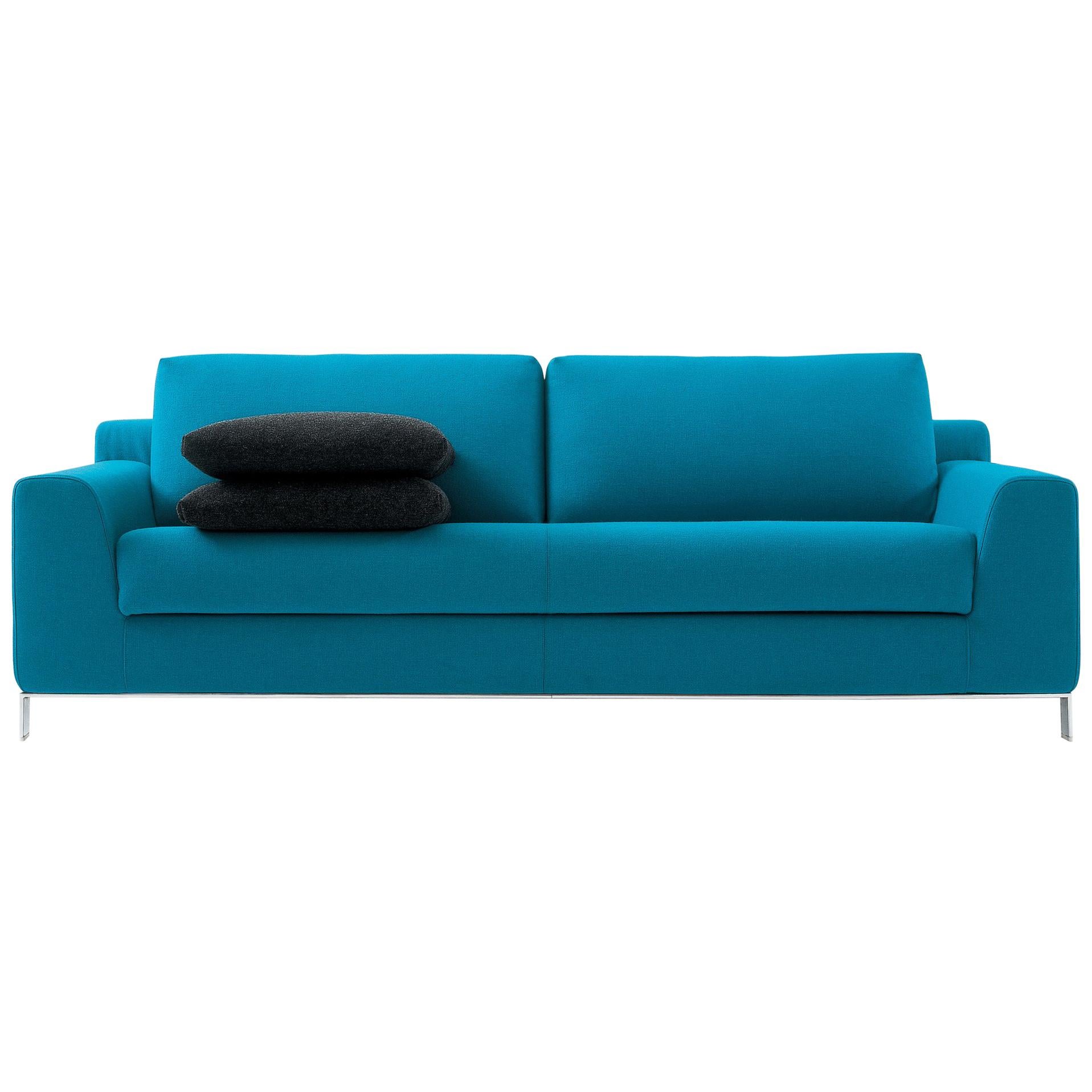 Nube Italia Sleep Sofa in Blue Fabric by Kemistry of Style