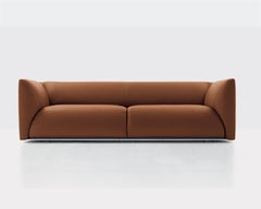 Nube Italia Sophie Sofa aus mittelbraunem Leder von Mario Ferrarini