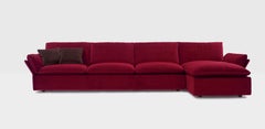 Nube Italia Tempt Sofa in Red Upholstery by Kemistry of Style