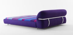 Nube Italia Track Bed in Blue Upholstery by Kemistry of Style
