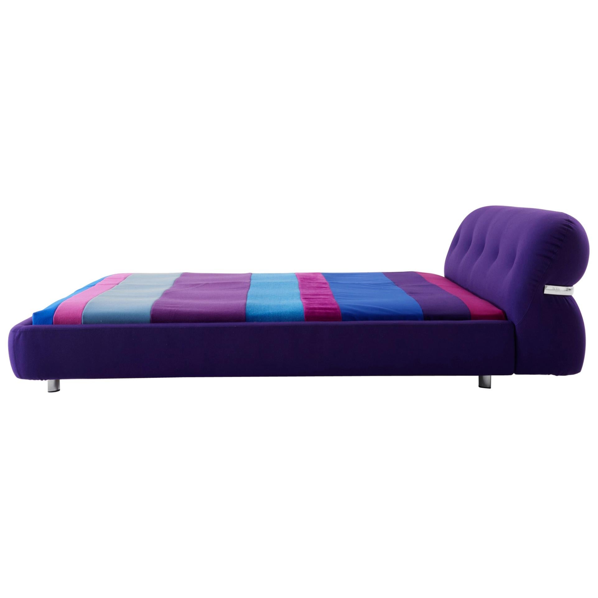 Nube Italia Track Bed in Blue Upholstery by Kemistry of Style For Sale