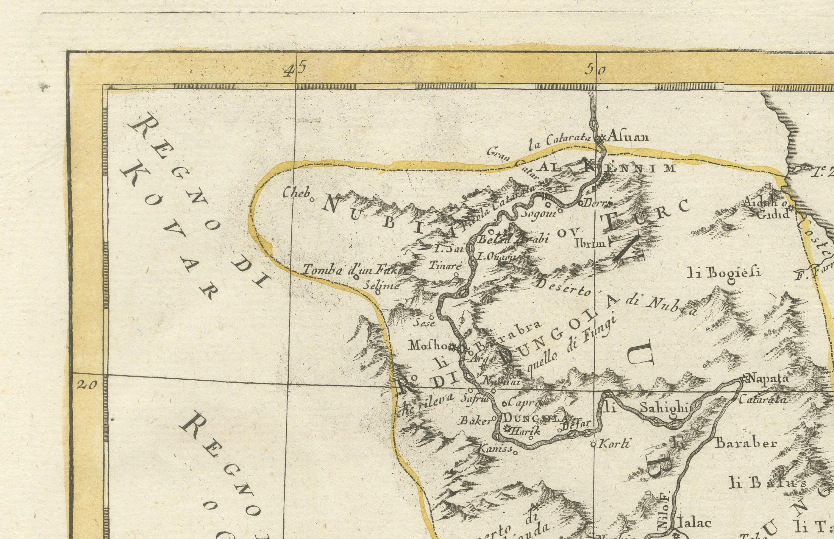 Nubia and Abyssinia – Venetian Map of Northeast Africa, Zatta, 1784
